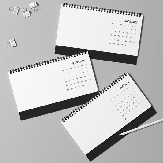 Simplex Desk Calendar (2025 grid)